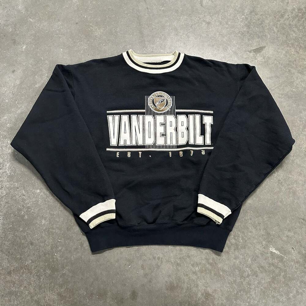 Vintage Time Out Vanderbilt University EST 1873 Black Crewneck Sweatshirt Medium